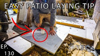 Finish Laying a patio in the garden  Self Build house Ep 130 [upl. by Anilegnave97]