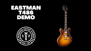 Eastman T486 Semi Hollow Guitar Demo I Midwood Guitar Studio [upl. by Cosme768]