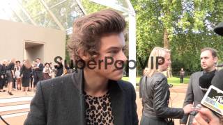 INTERVIEW  Harry Styles on Burberry Cara at Kensington [upl. by Evante759]