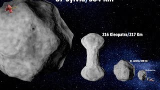 Asteroids Size Comparison Exploring Asteroids [upl. by Lahcim]