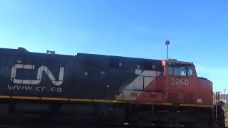 CN Train G 804 Heading Westbound Battle Creek Michigan 11224 [upl. by Coffin]