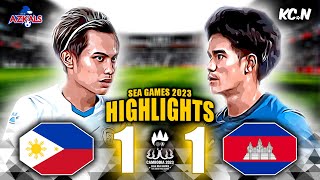 AZKALS CLUTCH GOAL  Philippines vs Cambodia Highlights  SEA Games 2023 Cambodia [upl. by Nork]