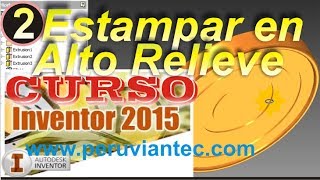 CURSO INVENTOR 2015  02 Cómo Estampar Texto en Alto Relieve  curso autodesk inventor 2015 [upl. by Novaj]