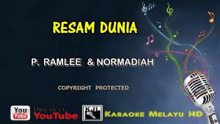 P Ramlee amp Normadiah  Resam Dunia Karaoke [upl. by Camella]