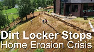 Texas Homeowners Hillside Erosion amp Dying Plants Fixed by The Dirt Locker Slope Terracing System [upl. by Curren948]