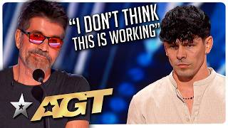 Awkward Simon STOPS Audition Because Singer Doesnt Know The Words on Americas Got Talent 2024 [upl. by Tarabar]