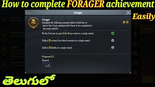 How to Complete Forager Achievement in BGMI Explained in telugu  Manhandling YT [upl. by Jaclyn]