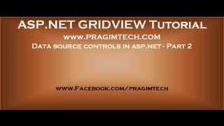 Data source controls in asp net Part 2 [upl. by Akinad]