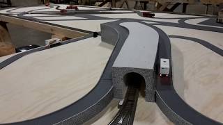 GG18 The Model GamesOnTrack build a 16 m2 demolayout with Faller cars and trains in US [upl. by Medorra]