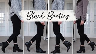 My Hunt For The Perfect Ankle Boots For Bowed Legs  Black Booties What To Look For [upl. by Eetnahc]