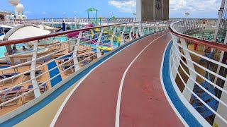 Adventure of the Seas Running amp Walking Track  Royal Caribbean Cruise Ship Fitness Track Tour [upl. by Sallie876]