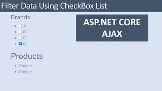 Filter Data using Checkbox List in ASPNET CORE [upl. by Ajak]