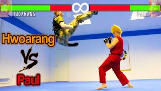 Real Life Tekken Fight  Hwoarang Vs Paul Phoenix  Flips amp Kicks [upl. by Renckens]