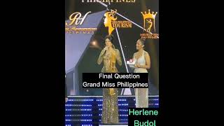 Herlene Budol Final Question Grand Miss Philippines ❤️ with Translator [upl. by Lesley770]