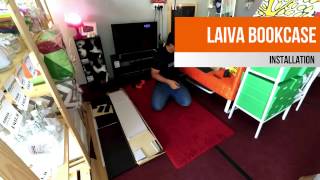 IKEA LAIVA Bookcase How to assemble [upl. by Arelc]