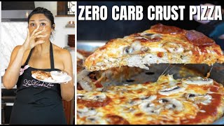 ZERO CARB CRUST PIZZA Keto Low Carb Chicken Crust Pizza Recipe Meatza Pizza Recipe [upl. by Allegra]