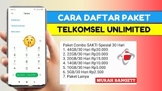 2 Cara Daftar Paket Internet Telkomsel Murah Bulanan [upl. by Ifar]