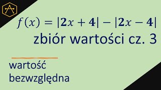 Wartość bezwzględna moduł  zbiór wartości cz 3 [upl. by Yllatan]