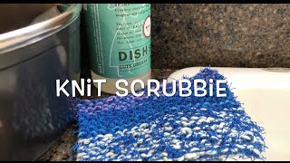 Simple Knit Scrubbie with Cotton amp Scrubology Yarn [upl. by Digirb]