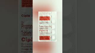 Ciplar 10 Tablet uses side effects and doses in Hindi shots [upl. by Leonerd219]