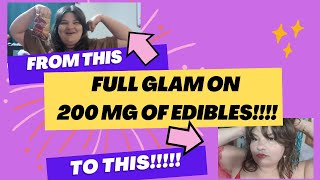 GRWM GLAM MAKEUP after 200mg of edibles [upl. by Nitsur]