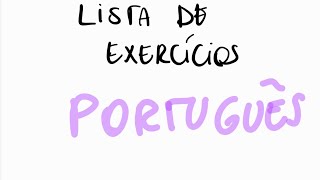 Lista de exercícios fonética e fonologia  Português [upl. by Arahsit]