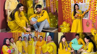 Bhai ka haldi function 😍bhaikishaadi brothermarrige weddingvlogs halfifunction [upl. by Puff]