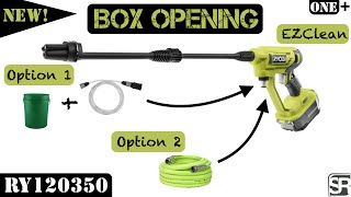 Ryobi ONE 18Volt 320 PSI 08 GPM Cold Water Cordless Power Cleaner EZClean  RY120350 Box Opening [upl. by Ardiekal]