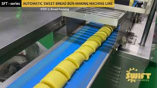 Automatic Sweet Bread Bun Making Machine Line [upl. by Refitsirhc]