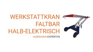 Semi elektrischer fatbarer werkstattkrane  Hubwagenexpertende [upl. by Houlberg]