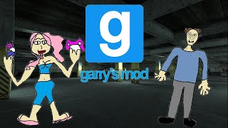 BELLE DELPHINE and DANIEL LARSON CHASED ME in an ABANDONED PARKING GARAGE GMOD Nextbot fun [upl. by Goles]