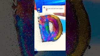 You sub me now 🙏 Drawing letter D uppercase glitter bullion youtubehighfive drawing letterD [upl. by Eleon]