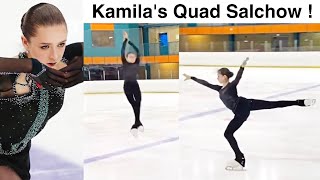 Kamila Valieva lands QUAD Salchow Камила валиева New Quad Queen [upl. by Justinn545]