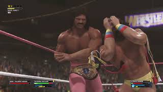 Ravishing Rick Rude vs The Ultimate Warrior WrestleMania 5 WWE 2K24 [upl. by Ryan743]