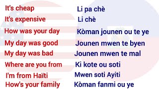 Pale anglè byen fasil ak fraz sa yo  With these sentences speak English Easily [upl. by Eslud]