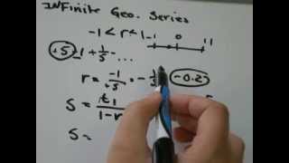 Sum Infinite Geometric Series St11r r between 11 [upl. by Eidnar]