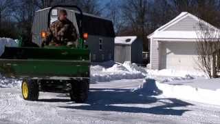 John Deere 2210 plowing some snow [upl. by Esmerelda]