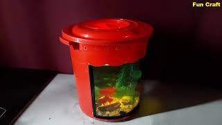 Surprised with how to make aquariums from plastic buckets  DIY awsome aquarium [upl. by Hasina]