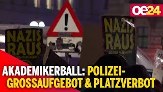 Akademikerball PolizeiGroßaufgebot amp Platzverbot [upl. by Atinoj318]