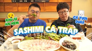 154 SASHIMI CÁ TRÁP TƯƠI ROI RÓI ĐI CHỢ MUA CON CÁ 700K CÙNG MẸ SUNSEON ĐÚNG LÀ TIỀN NÀO CỦA NẤY [upl. by Nnylarej]