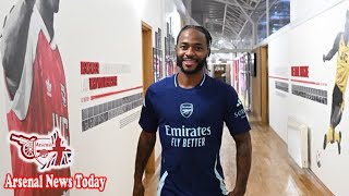 Arsenal FC News Now Raheem Sterling starts individual Arsenal training regime as huge debut da [upl. by Riatsila]