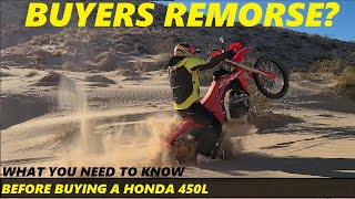 Do I Regret Buying My CRF 450RL  What you Need To Know Before Buying [upl. by Heinrick890]