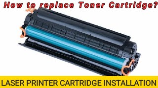 Laser Printer Toner Cartridge Changing Printer में Cartridge कैसे लगाएँ  HP LaserJet M1136 MFP [upl. by Curley]