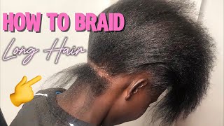 How To Braid Long Thin Hair  Neat Parting and Grips [upl. by Joash]