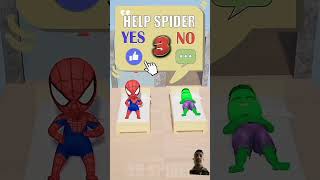 Short Video spider man and hulk spiderman games hulk marvel ironman gamingchannel [upl. by Mchugh]