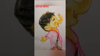 Ganesh chaturthiGanesh ji drawingWatercolorsGanpati Bappa [upl. by Concha]