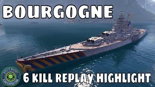 French Battleship Bourgogne World of Warships Wows Review Guide Replay [upl. by Gnouhc884]