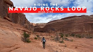 Riding The Navajo Rocks Loop  MTB Moab Utah [upl. by Cavill10]