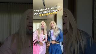 Feid y Sebaxxss disfrazados de las hermanas Wilson 😂  halloween feid reggaeton [upl. by Shanley]