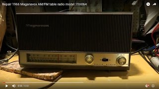 Repair transistorized 1966 Maganavox AMFM table radio model 1fm064 [upl. by Nnazus]